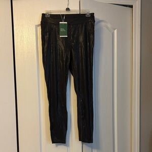 HalaraBlack Faux Leather Leggings